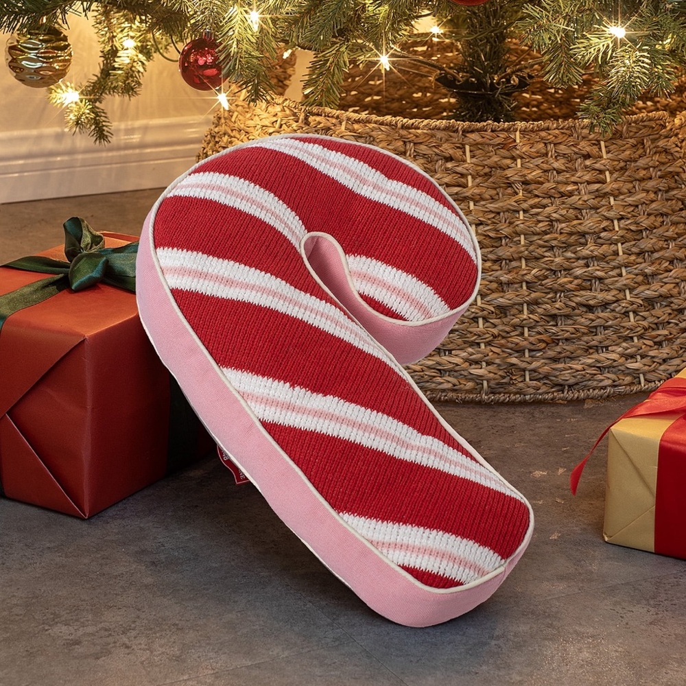 Holiday Time Candy Cane Pillow